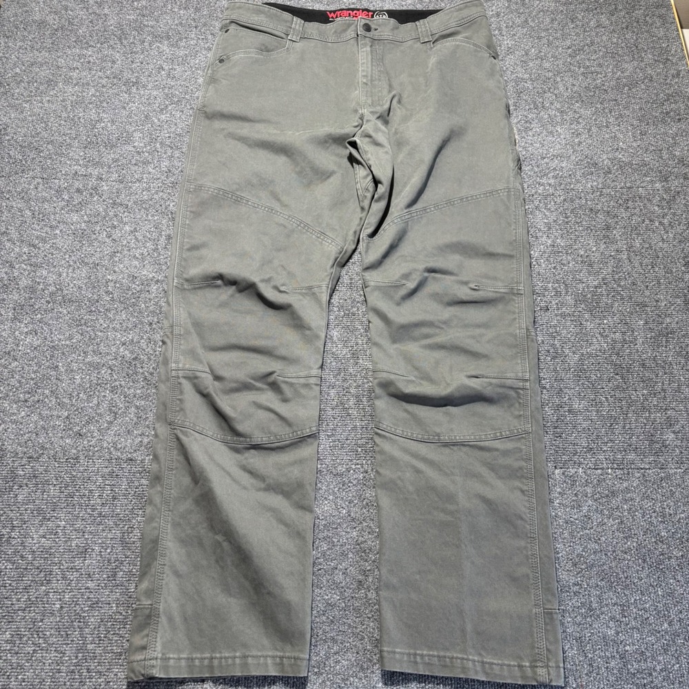 Wrangler ATG All Terrain Gear Mens Gray Double Knee Utility Pants 38x32